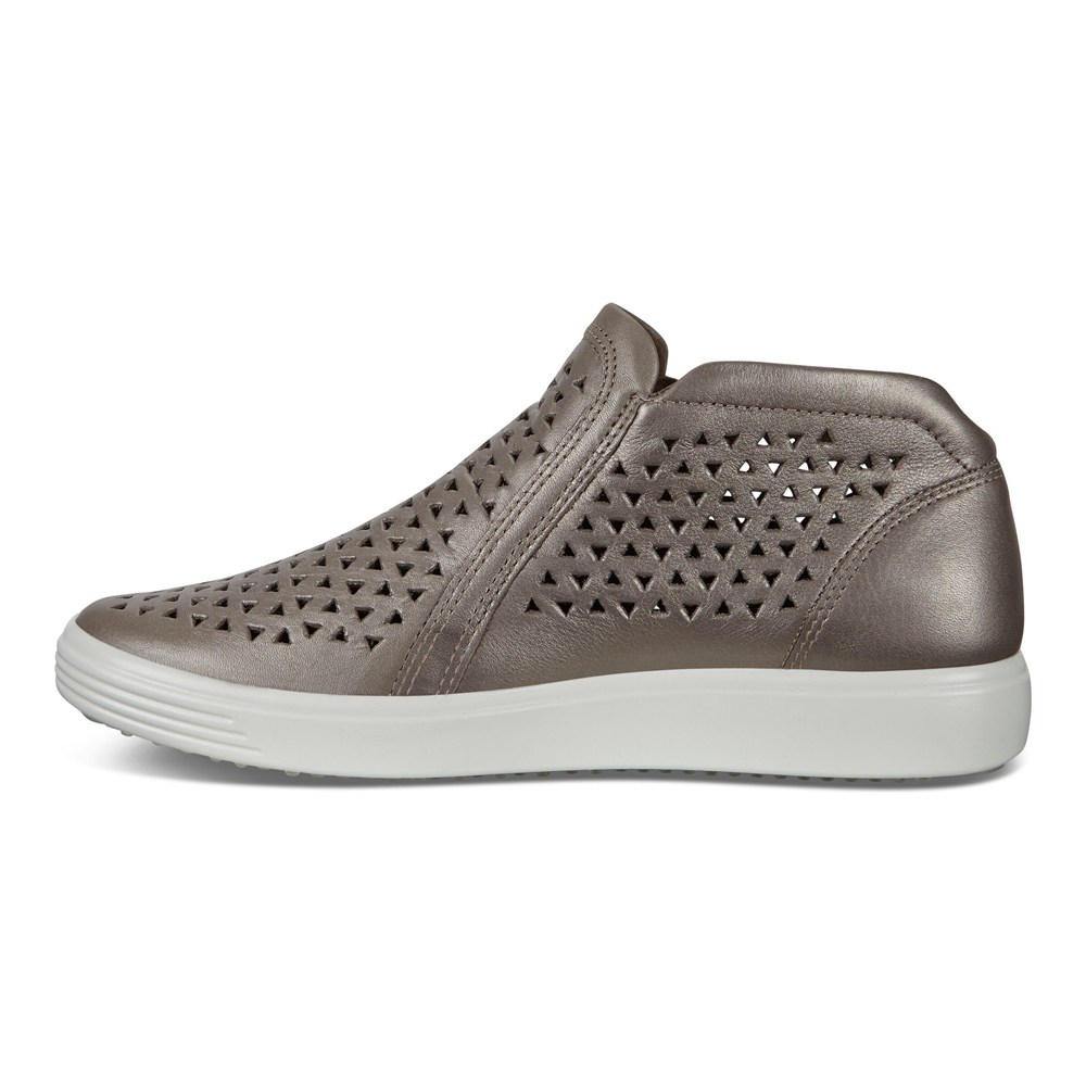 Tenis Mujer - ECCO Soft 7 Mid-Cut Boot - Plateados - JQE854369